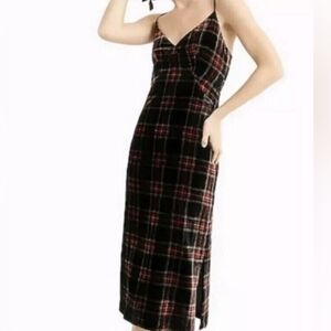 EUC J. Crew Stewart Tartain plaid Midi Dress